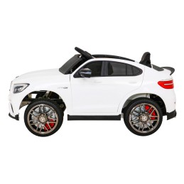 Mercedes Benz GLC63S dla dzieci, Biały SUV + Pilot + Napęd 4x4