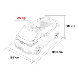 Pojazd Volkswagen ID BUZZ Czerwony