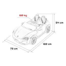 Pojazd Porsche Taycan Turbo S Niebieski