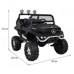 Mercedes Benz Unimog dla dzieci Czarny + Terenowy 4x4