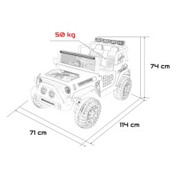 Pojazd Jeep BEAST 4x4 Biały