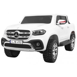 Mercedes Benz X-Class dla dzieci Biały Pickup + Pilot + Napęd 4x4
