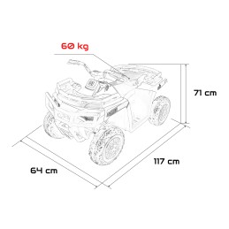 Pojazd Quad 4x4 ATV WOLF Czarny