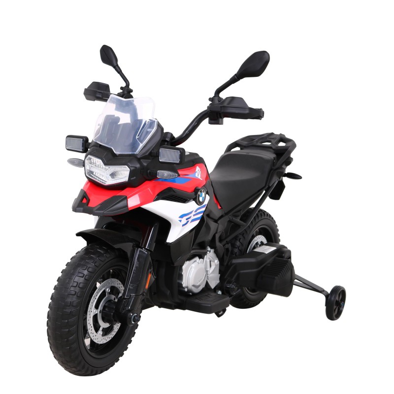 Motor BMW F850 GS na akumulator dla dzieci Czerwony + Kółka pomocnicze + Audio LED + Wolny Start + EVA
