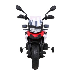 Motor BMW F850 GS na akumulator dla dzieci Czerwony + Kółka pomocnicze + Audio LED + Wolny Start + EVA