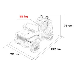 Pojazd Jeep Wrangler Rubicon LIFT Pomarańczowy