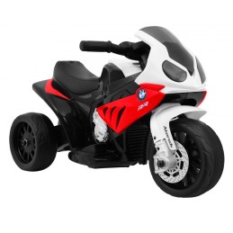 Motor BMW S1000 RR Mini na akumulator dla dzieci Czerwony + 3 koła + Dźwięki + LED