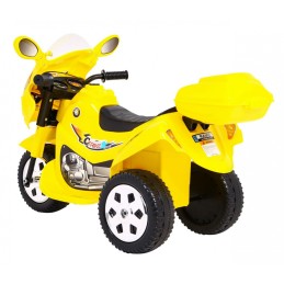 Motorek Trójkołowy BJX-088 elektryczny dla najmłodszych Żółty + Dźwięki + Światła