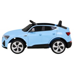 Audi E-Tron Sportback dla dzieci Niebieski + Pilot + Napęd 4x4 + Wolny Start + Radio MP3 + LED