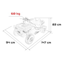 Pojazd Buggy PROSPECTOR 4x4 STRONG Różowy
