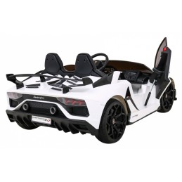 Lamborghini SVJ DRIFT dla 2 dzieci Biały + Funkcja driftu + Pilot