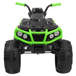 Quad ATV na akumulator dla dzieci Czarno-zielony + Koła EVA + Radio MP3 + LED + Wolny Start