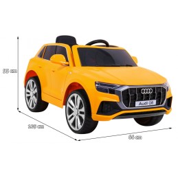 Audi Q8 Lift, SUV na akumulator dla dzieci Żółty + Pilot