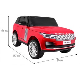 Range Rover HSE Lakierowane Autko dla 2 dzieci Czerwony SUV + Pilot + Panel audio