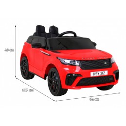 Range Rover Velar na akumulator Czerwony SUV + Pilot