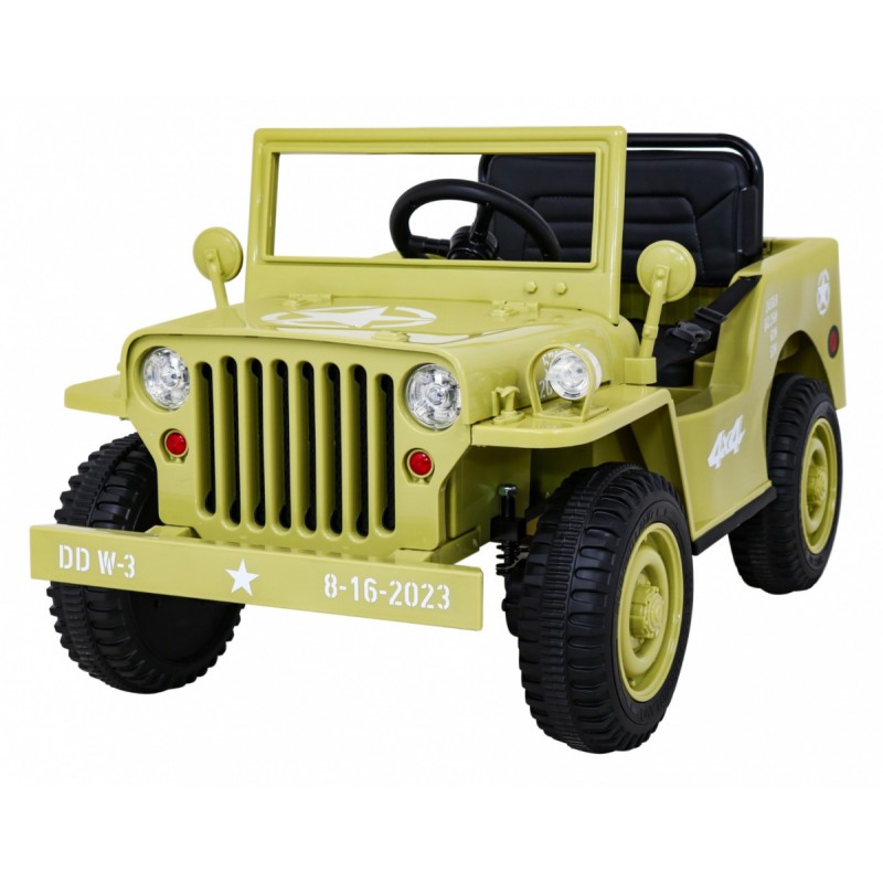 Autko Wojskowe Retro dla dzieci Beżowy + Napęd 4x4
