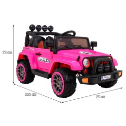 Auto Terenowe Full Time 4WD dla dzieci Różowy + Napęd 4x4 + Pilot + Audio LED + Schowek