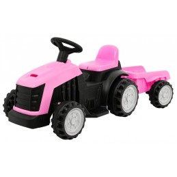 Traktor z Przyczepą Różowy