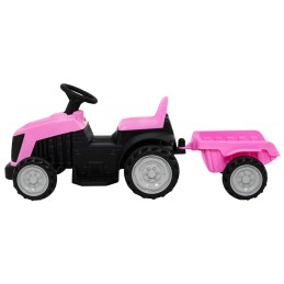 Traktor z Przyczepą Różowy
