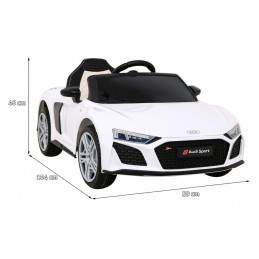 Audi R8 LIFT Samochodzik na akumulator Biały + Pilot