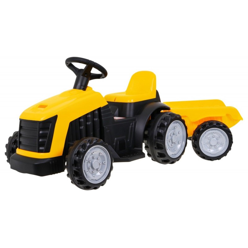 Traktor z Przyczepą Żółty