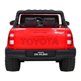 Toyota Hilux na akumulator dla dzieci Czerwony Pickup + Napęd 4x4 + Pilot