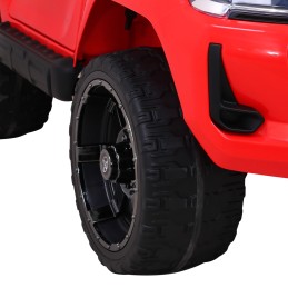 Toyota Hilux na akumulator dla dzieci Czerwony Pickup + Napęd 4x4 + Pilot
