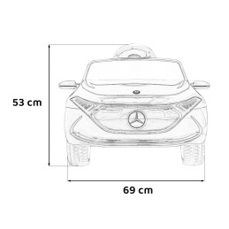 Mercedes Benz AMG EQA dla dzieci Biały + Pilot + 5-punktowe pasy + EVA + Wyświetlacz MP3 + LED