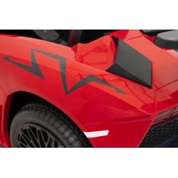 Auto Lamborghini Aventador SV na akumulator dla 2 dzieci Czerwony + Pilot 2,4 GHz + Pianka EVA + Audio LED