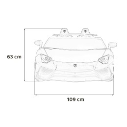 Auto Lamborghini Aventador SV na akumulator dla 2 dzieci Biały