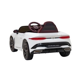 Autko Bentley Bacalar na akumulator dla dzieci Biały + Pilot + EVA + Wolny Start + Audio LED