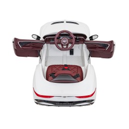 Autko Bentley Bacalar na akumulator dla dzieci Biały + Pilot + EVA + Wolny Start + Audio LED