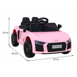 Audi R8 na akumulator dla dzieci Różowy + Pilot + EVA + Wolny Start + MP3 LED