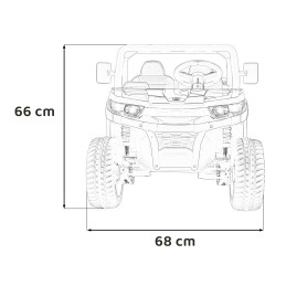 Auto Pick-Up Speed 900 dla dzieci Niebieski + Napęd 4x4 + Ruchomy kiper + Bagażnik + Pilot + Łopatka + Audio LED