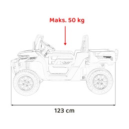 Auto Pick-Up Speed 900 dla dzieci Niebieski + Napęd 4x4 + Ruchomy kiper + Bagażnik + Pilot + Łopatka + Audio LED