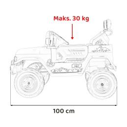 Toyota FJ Cruiser dla dzieci Czarna terenówka + Pilot