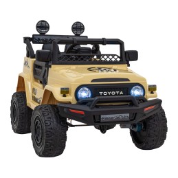 Toyota FJ Cruiser dla dzieci Beżowy + Pilot + Napęd 4x4 + Audio LED + EVA + Wolny Start