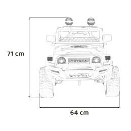 Toyota FJ Cruiser dla dzieci Różowy + Pilot + Napęd 4x4 + Audio LED + EVA + Wolny Start