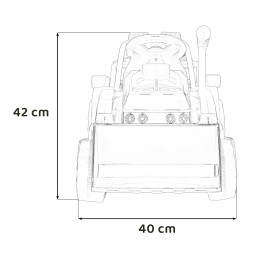 Traktor Spychacz G320 dla najmłodszych dzieci Czerwony + Ruchoma łyżka + Melodie + Klakson + Światła LED