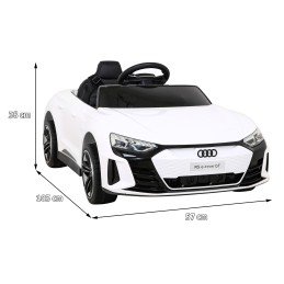 Audi RS E-Tron GT na akumulator Biały + Pilot + Napęd 4x4 + Radio MP3 + LED + EVA