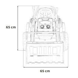 Koparka Traktor na akumulator dla dzieci Żółty + Ruchome Ramię Łyżka + Pilot + Wolny Start + Radio FM + LED