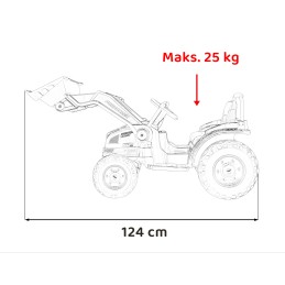 Koparka Traktor na akumulator dla dzieci Żółty + Ruchome Ramię Łyżka + Pilot + Wolny Start + Radio FM + LED