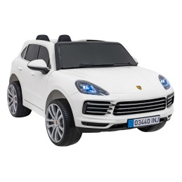 Porsche Cayenne S na akumulator dla dzieci Lakier Biały SUV + Pilot