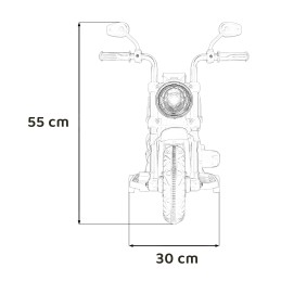 Motorek Chopper FASTER na akumulator dla dzieci Niebieski + Radio FM + Panel audio + LED