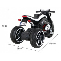 Motor Future na akumulator dla dzieci Biały + Panel audio + Wolny Start + Koła EVA