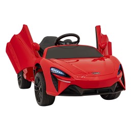 McLaren Artura na akumulator dla dzieci Czerwony + Napęd 4x4 + Pilot + Wolny Start + EVA + Audio LED