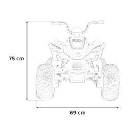 Quad McLaren Racing MCL 35 dla dzieci Pomarańczowy + Pilot + Wolny Start + EVA + Audio LED