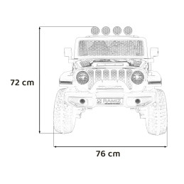 Auto terenowe OFF-ROAD 3.0 dla dzieci Czerwony + Pilot + Wolny Start + Pasy + Audio LED