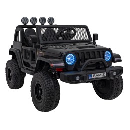 Auto terenowe OFF-ROAD 3.0 dla dzieci Czarny + Pilot + Wolny Start + Pasy + Audio LED