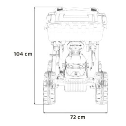 Pojazd MEGA Traktor D68 Z Przyczepką Żółty
